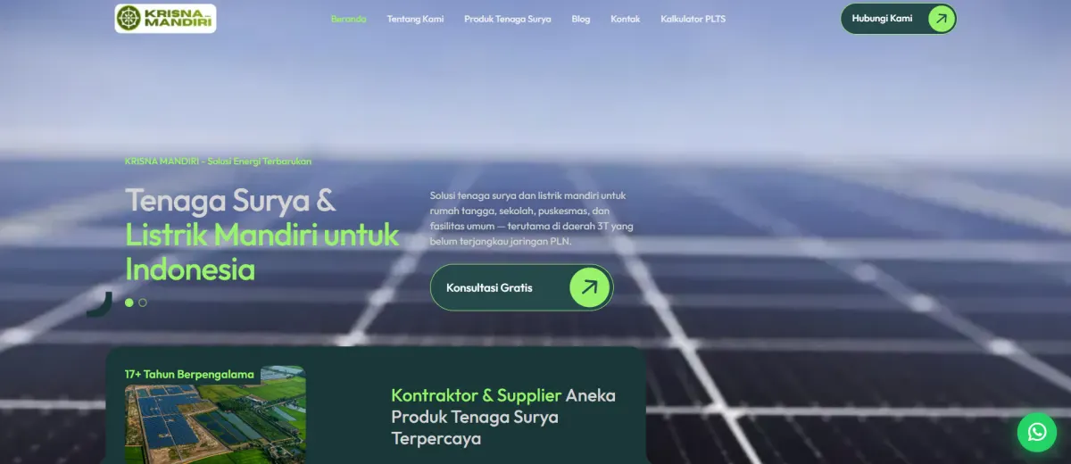 Transformasi Website Krisna Mandiri - Sekarang Buyer Datang Terus
