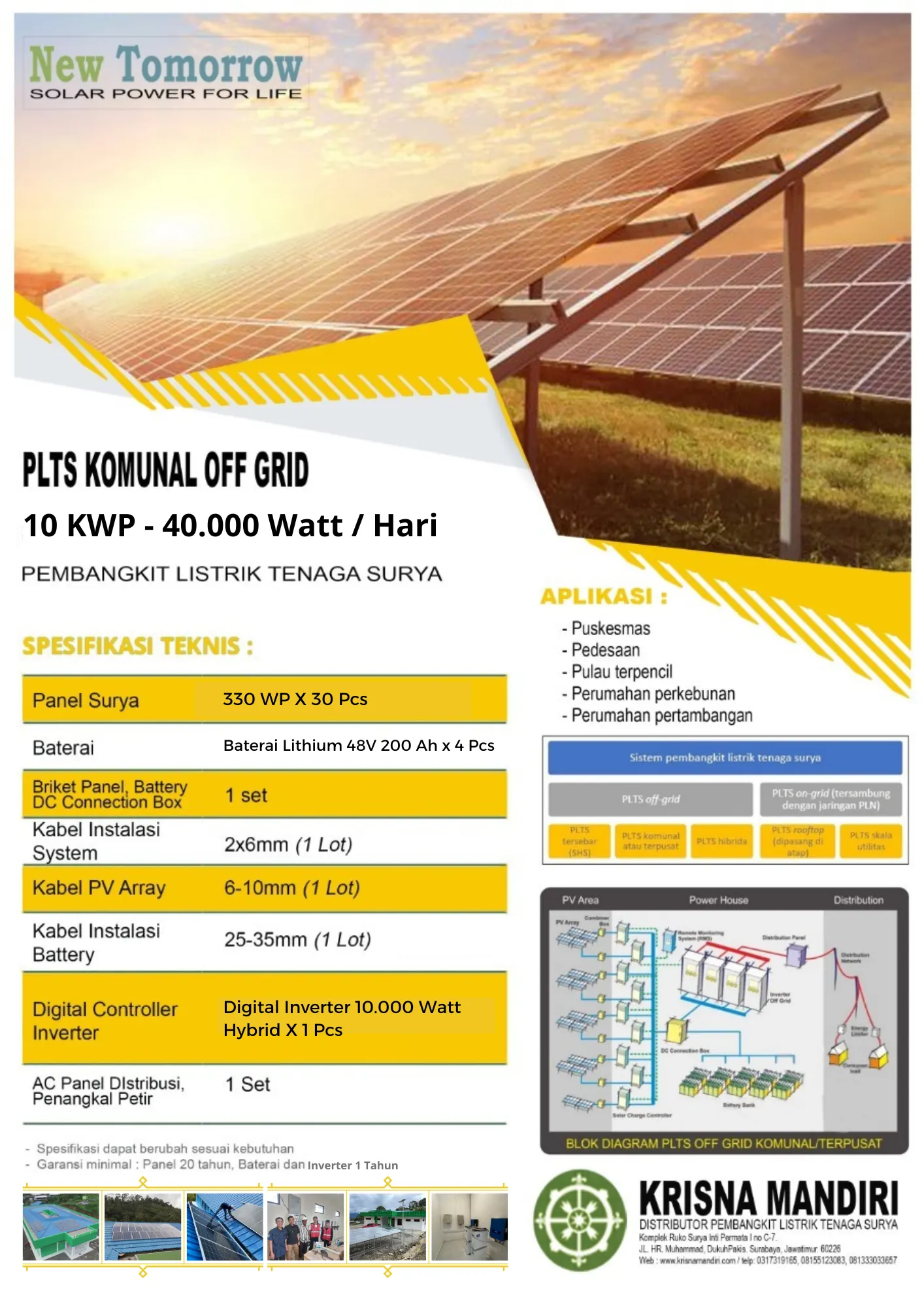 PLTS TERPUSAT 10 KWP Untuk Sekolah dan Puskesmas