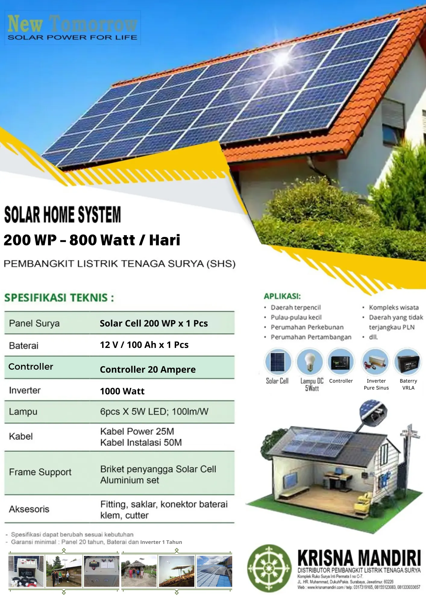 Paket PLTS SHS 200 WP