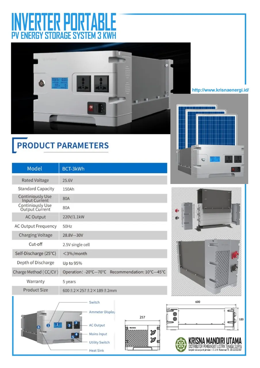 Paket SHS 3kWh Lithium Battery Portable (UPS)