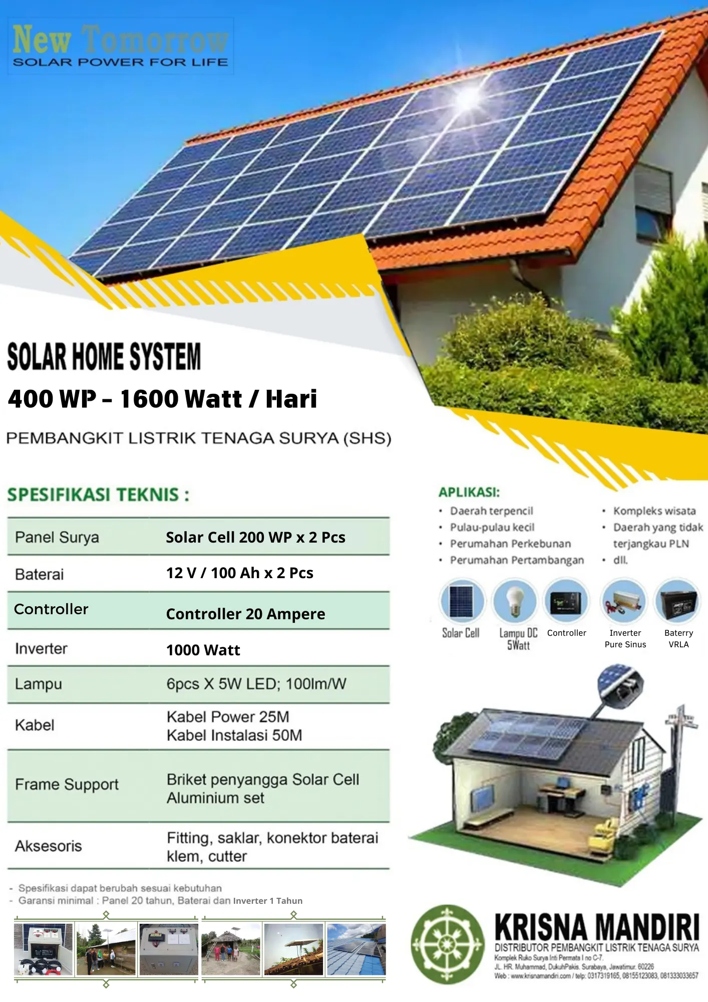 PLTS SHS Tersebar 400 WP OFF GRID